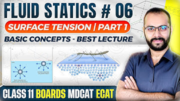 Class 11 Physics | Fluid Statics 06 | Surface Tension Part 1 | Surface Energy | Boards | ECAT MDCAT