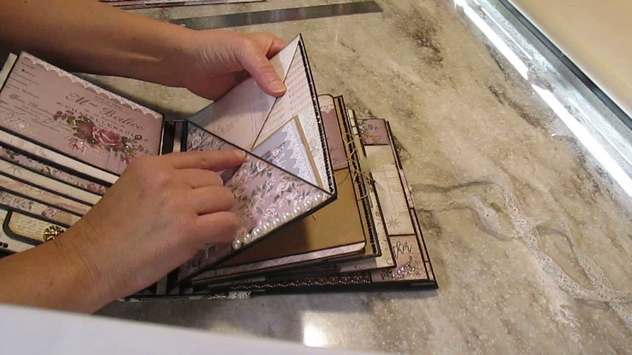 (francais) Album mini shabby Scrapbooking avec "Lavander" de prima. Commande speciale