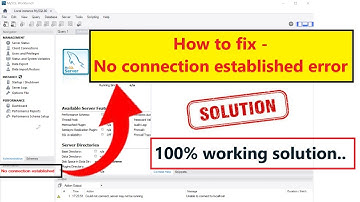 MySQL Workbench No connection established error fix