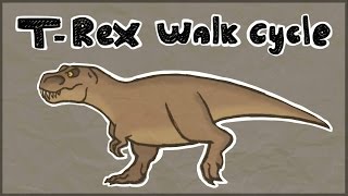 T-Rex Walk Cycle Animation