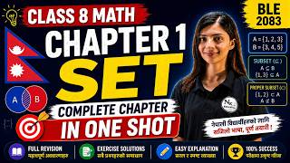 Class 8 Compulsory Math Sets Chapter in One Shot 🔥 | BLE Fixed Questions + PYQs | Nepal 2083