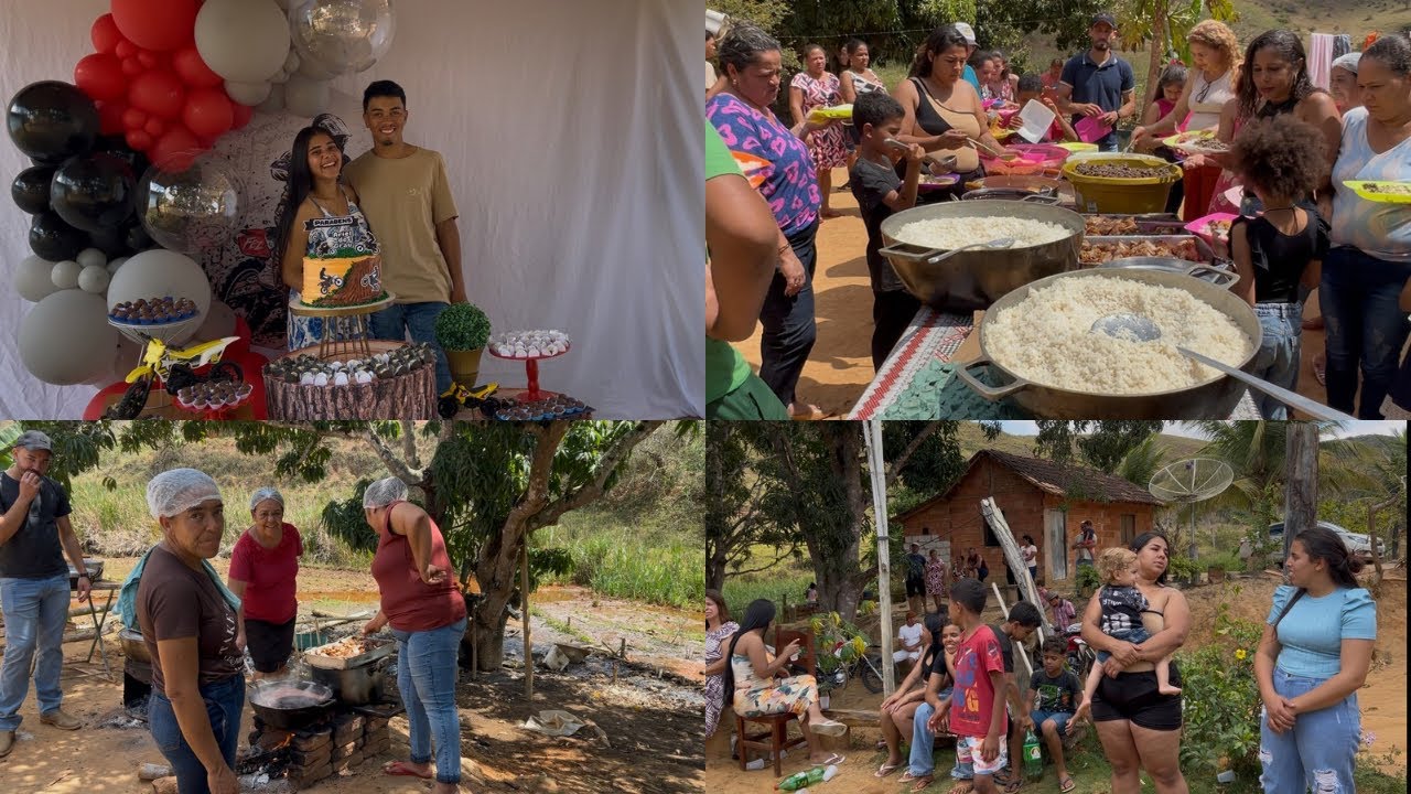 FESTA DE ANIVERÁRIO NO INTERIOR DE MINAS, PODE SABER QUE TEM MUITA FARTURA E PROSA BOA.