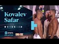 Sergey Kovalev &amp; Robin Safar weigh-in and face-off for final time ahead of #RingOfFire 🇸🇦🔥