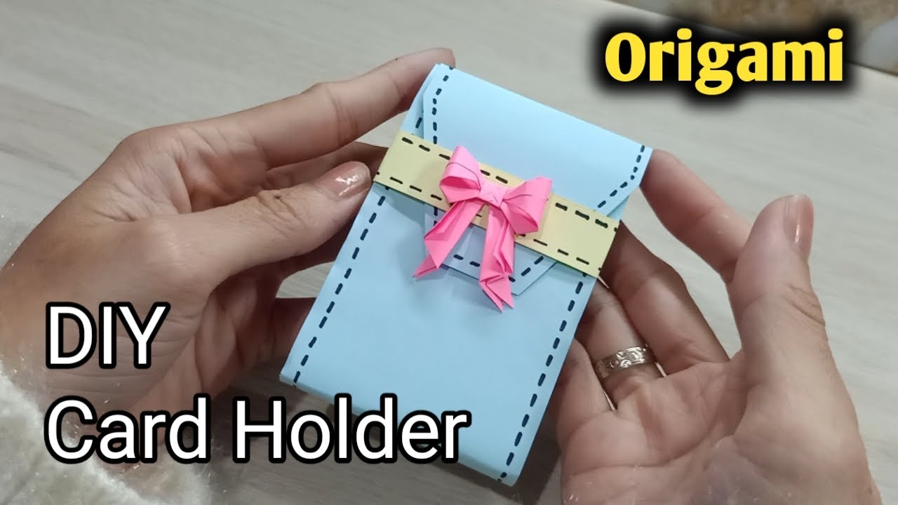 DIY tutorial cara mudah membuat dompet kartu Easy card holder DIY
