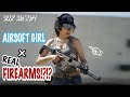 Airsoft Girl Swaps Out Airsoft Gun for Real Gun!?!? 　りりあんぬ葵×実弾射撃