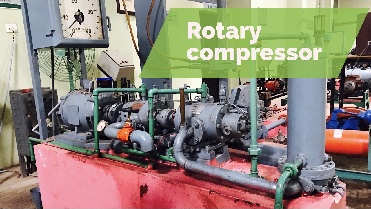 Parts & Working Rotary Air compressor : Thermal Lab - YouTube