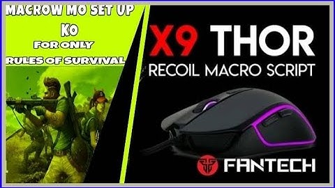 HOW TO SET UP FANTECH X9THOR MACRO GAMING MOUSE IN (RULES OF SURVIVAL)