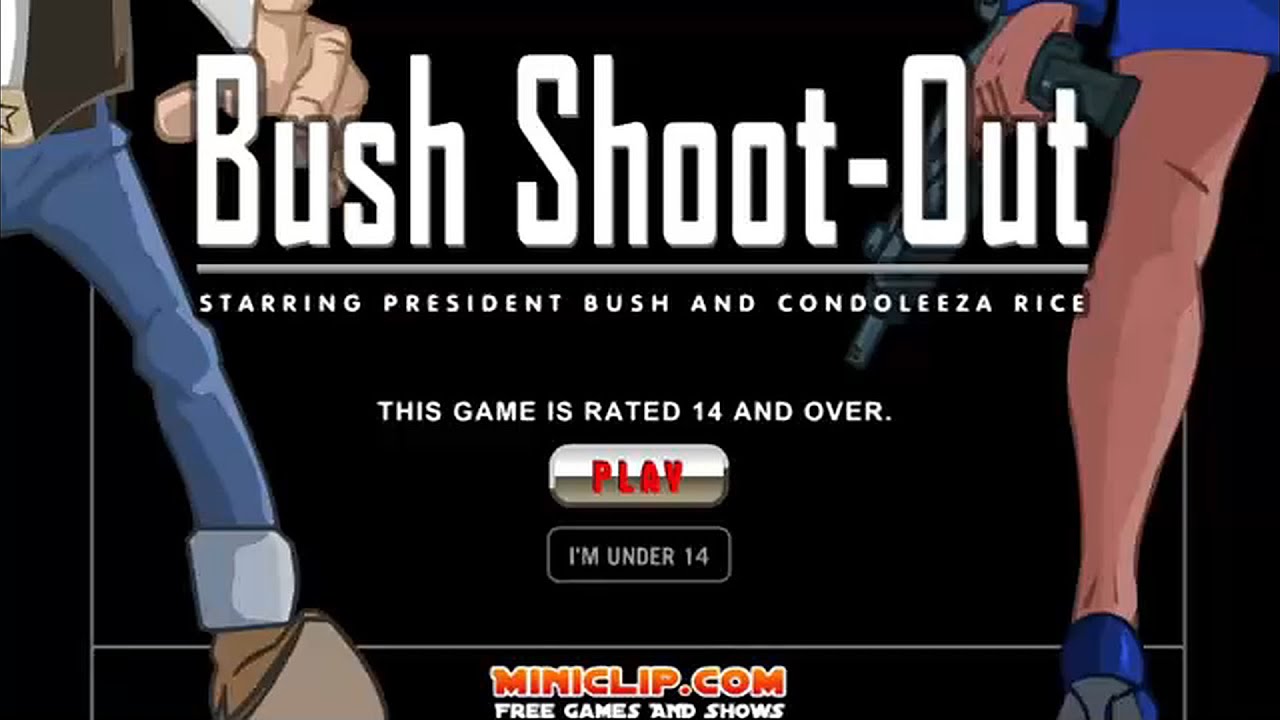 Bush Shoot out Miniclip nostalgic flash game