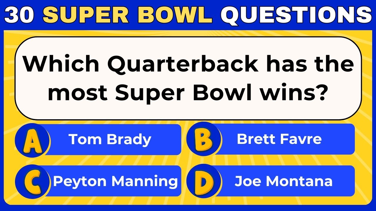30 вопросов о Супербоуле, на которые должен знать каждый фанат НФЛ! | Викторина на общие знания, ...