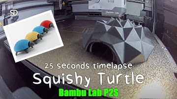3D printed SQUISHY TURTLE by Bambu Lab P2S | TIMELAPSE | Studio Derdonk