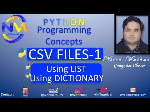 CSV Files Part-1 | CS | IP Class 12th | CSV Using List | CSV Using ...