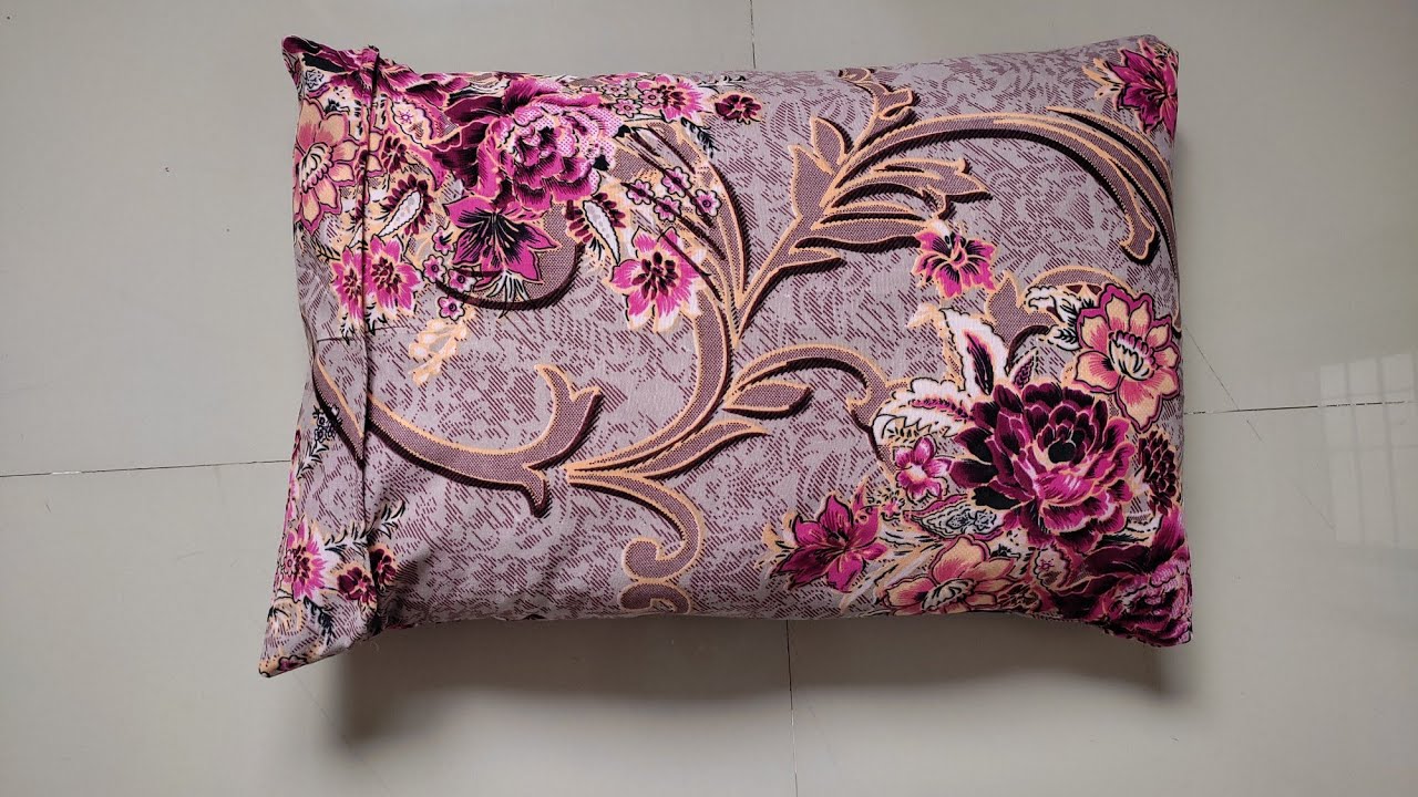 Simple pillow cover cutting & stitching DIYcushion cover YouTube