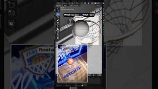 Basketball team logo animation: final render and Blender viewport #LogoAnimation #3DAnimation
