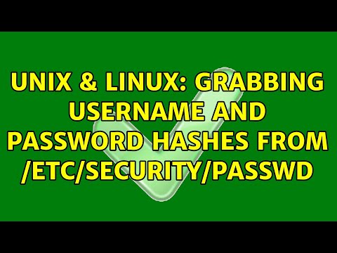 Unix & Linux: grabbing username and password hashes from /etc/security/passwd