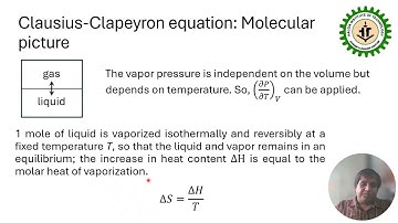 Clausius Clapeyron equation part 1
