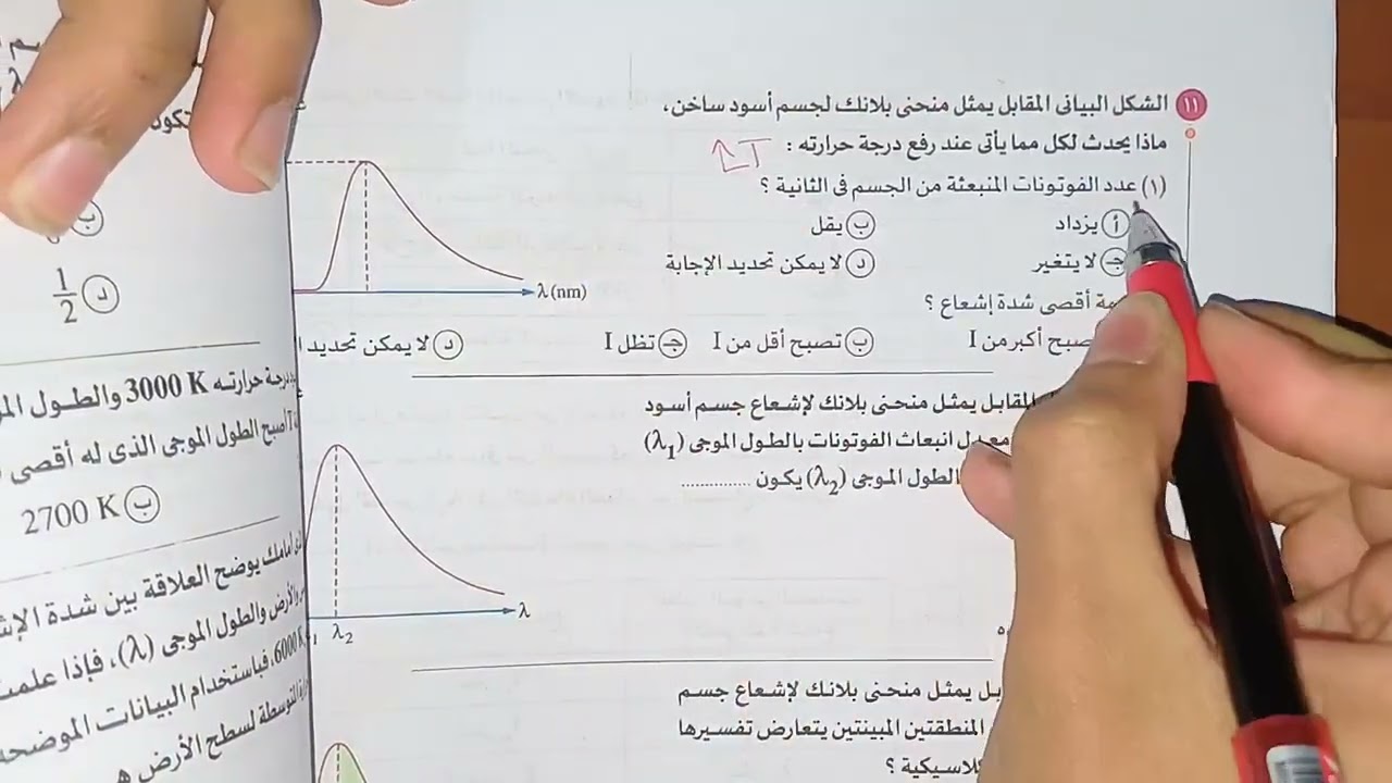 حل الدرس الاول الفصل الخامس فيزياء حديثة