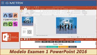 Examen de práctica 1 de Powerpoint 2016 con GMetrix