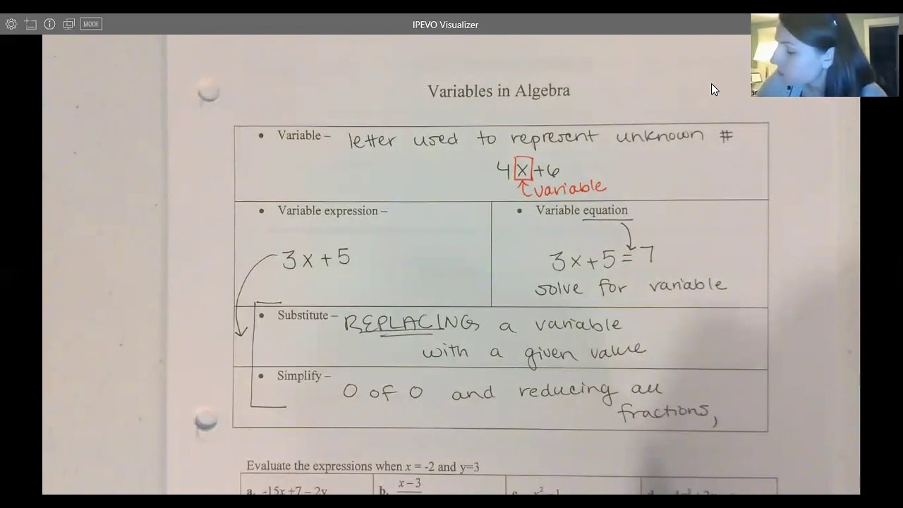 Variable Substitution REVIEW - YouTube