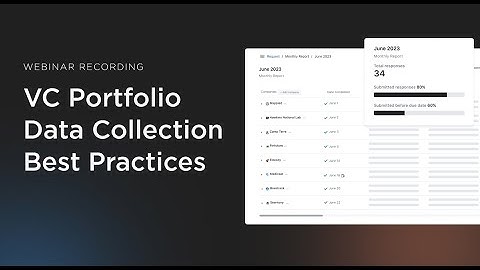 VC Portfolio Data Collection Best Practices