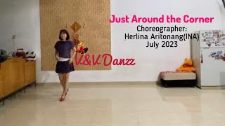 Just Around the Corner - Line Dance (Choreo : Herlina Aritonang)