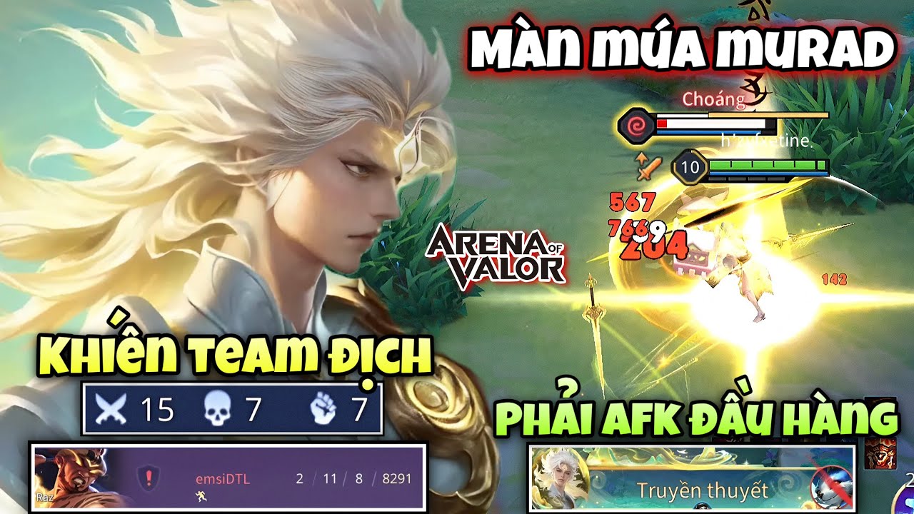 Màn Múa Murad Siêu Gắt Trên Rank Cao Thủ 20* Khiến Team Địch Phải AFK Đầu Hàng Như Thế Nào !!!