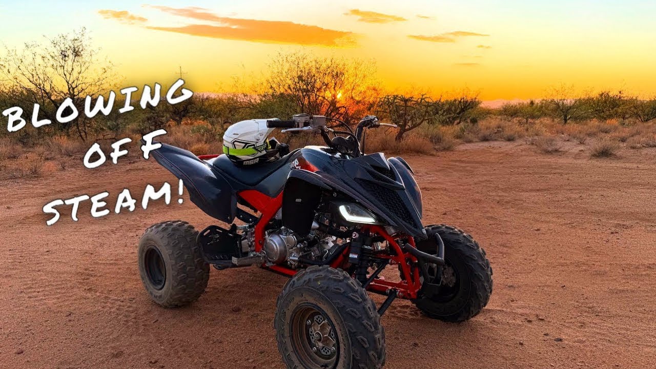Raptor 700 summer sunset rip! Arizona desert heat!