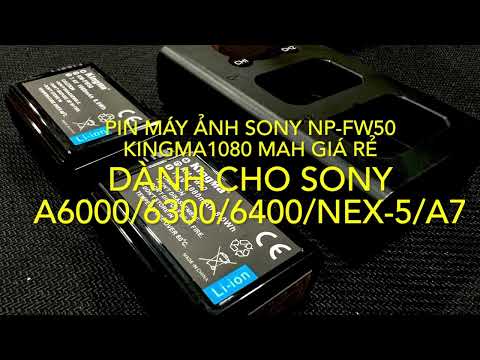 🎥 Review nhanh Pin máy ảnh Sony NP-FW50 Kingma 1080 mAh giá rẻ dành cho A6000/ A6300/A6400/NEX-5/A7 — Video review, click xem trên YouTube