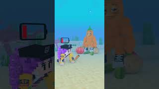Rumi play in brainrot guessing game. Hide and seek in ocean in minecraft
