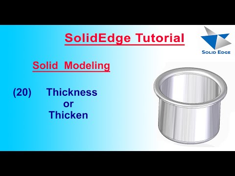 How to apply Thickness in SolidEdge | Thickness in SolidEdge | SolidEdge Features