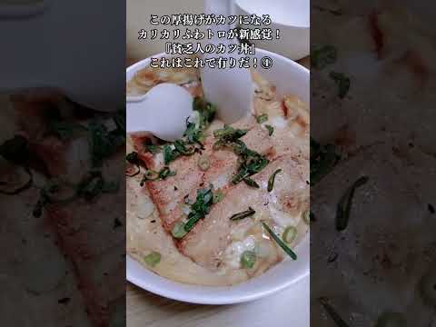 【お得なレシピ】この厚揚げがカツになるカリカリふわトロが新感覚！『貧乏人のカツ丼』これはこれで有りだ！④　2024年1月24日