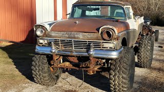 Introducing the RONchero project!!! 1957 Ranchero on 4x4 frame.