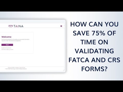 FATCA & CRS Tax Validation Platform | TAINA Tech