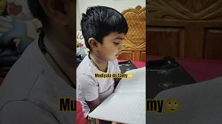 LKG Homework atrocities 🤣 Mom and Son Fun Vibes✨ #youtubeshorts #relatablemom #motherson #comedy