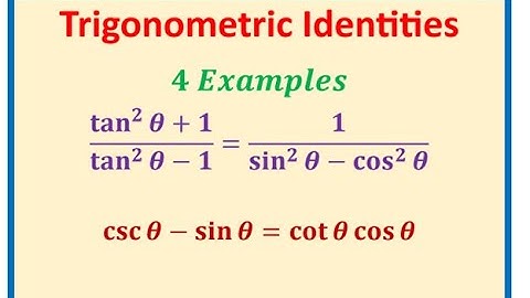 Prove 4 Trigonometric Identities MCR3U Test Simple and Effective Proof