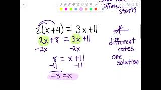 One, None, or Infinite Solutions to Linear Equations