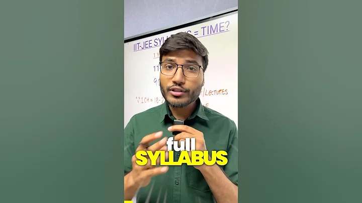 ❌TIME to Cover IIT-JEE Full Syllabus?!🤯 #jee #motivation