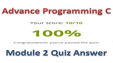 Advance Programming C || Module 2 Quizz Answer || Cisco || Code Rider