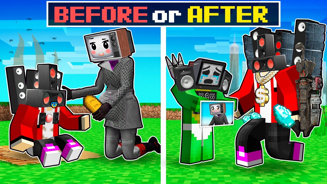 TV WOMAN SAVED POOR JJ'S LIFE! BEFORE or AFTER JJ and MIKEY in Minecraft - Maizen