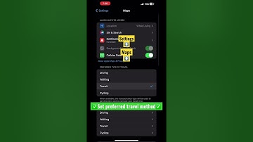 How to Set default transit method on Apple Maps on iPhone