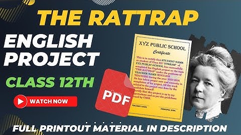 Art integrated PPT Project of English || Class :- 12th || Chapter:- The Rattrap || CBSE