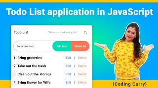 Todo List application in JavaScript 2020 || CRUD operation in Javascript || Uses of local storage screenshot 3