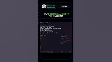 Delete All Lines of a File in VI Editor #linux #linuxcommands #nonightgams #kalilinux #commands