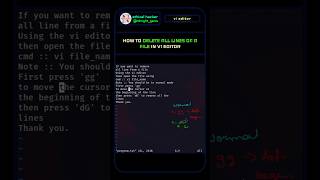 Delete All Lines of a File in VI Editor #linux #linuxcommands #nonightgams #kalilinux #commands