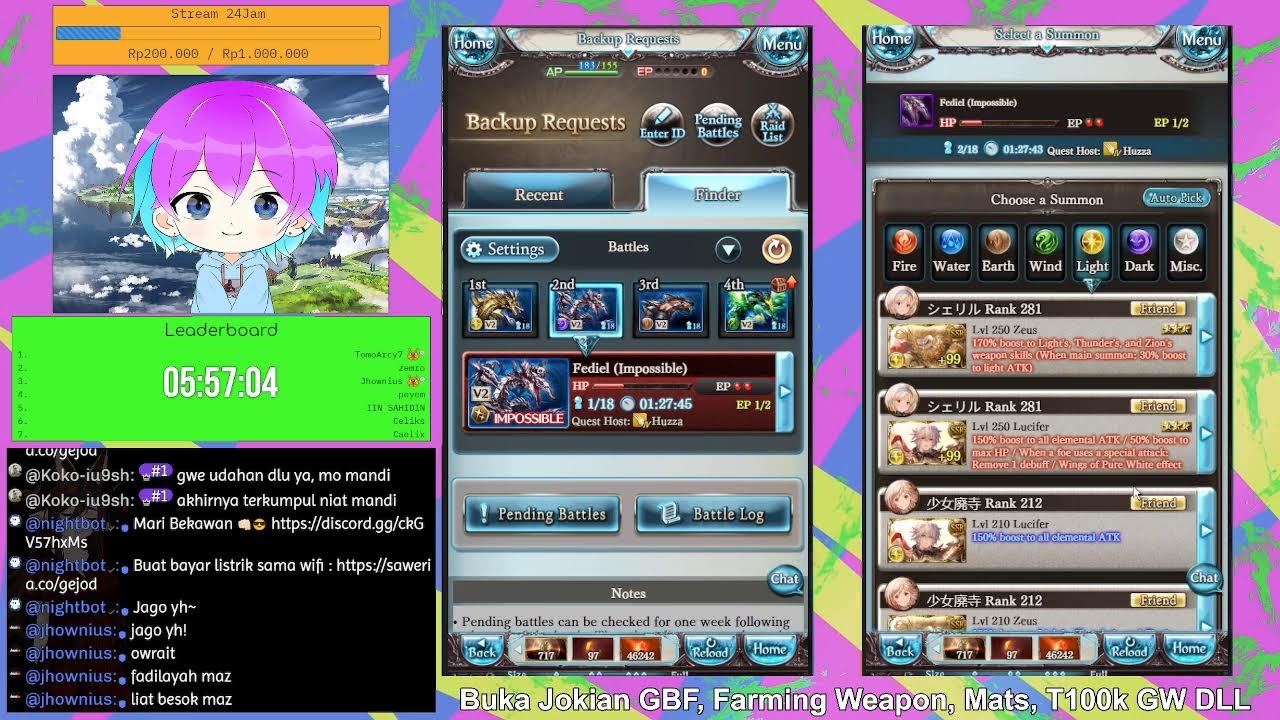 restream grinding lagi | Granblue Fantasy