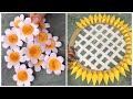 DIY Room Decor Idea🌸 Beautiful Paper Flower Wall Hanging Craft | Sunflower Frame Room Decor
