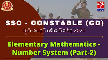 SSC Constable GD Exam 2021 || Elementary Mathematics - Number System (Part-2)