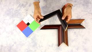 Corner Samples - Custom-made Wood Picture Frames: 1-3/4" Reverse Curve Collection.