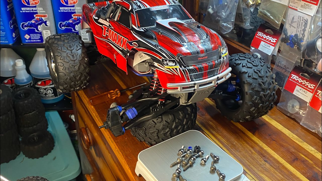 AWSOME UPGRADE FOR TRAXXAS TMAXX / REVO / SLAYER ALUMINUM PIVOT BALLS WITH PTFE COATING 