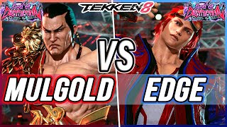T8 🔥 Mulgold (Feng) vs Edge (Hwoarang) 🔥 Tekken 8 High Level Gameplay