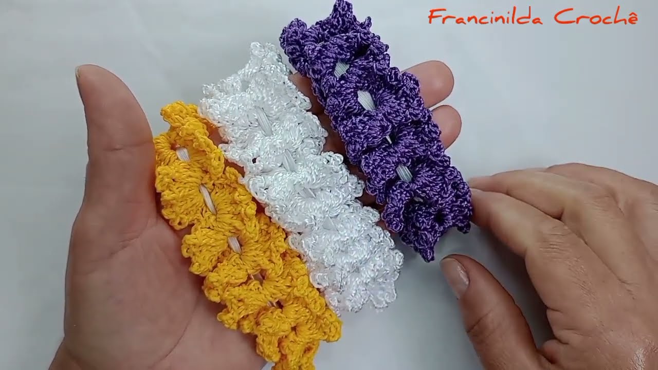 Xuxinha para prender cabelo em crochê | Francinilda Crochê